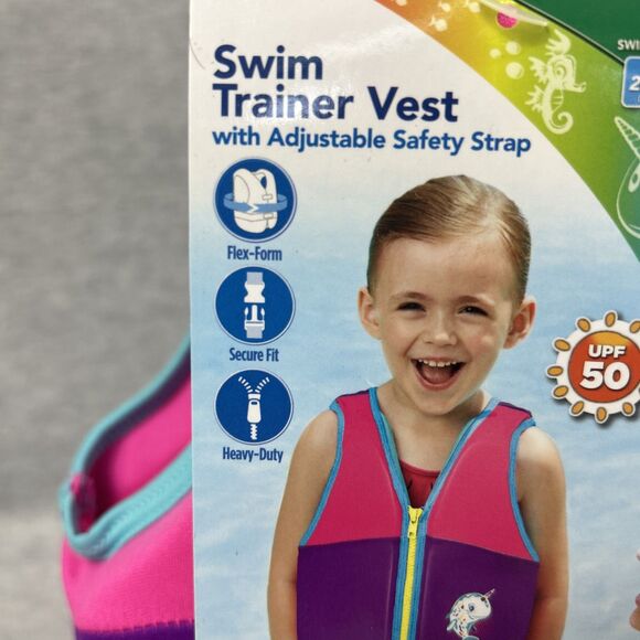 NEW Swim School Kids Trainer Vest Level 2 With Adjustable Safety Strap 2-4 Years - Picture 4 of 7